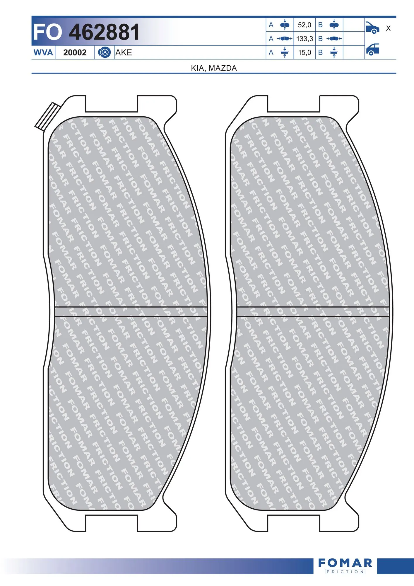 Brake Pad Set, disc brake